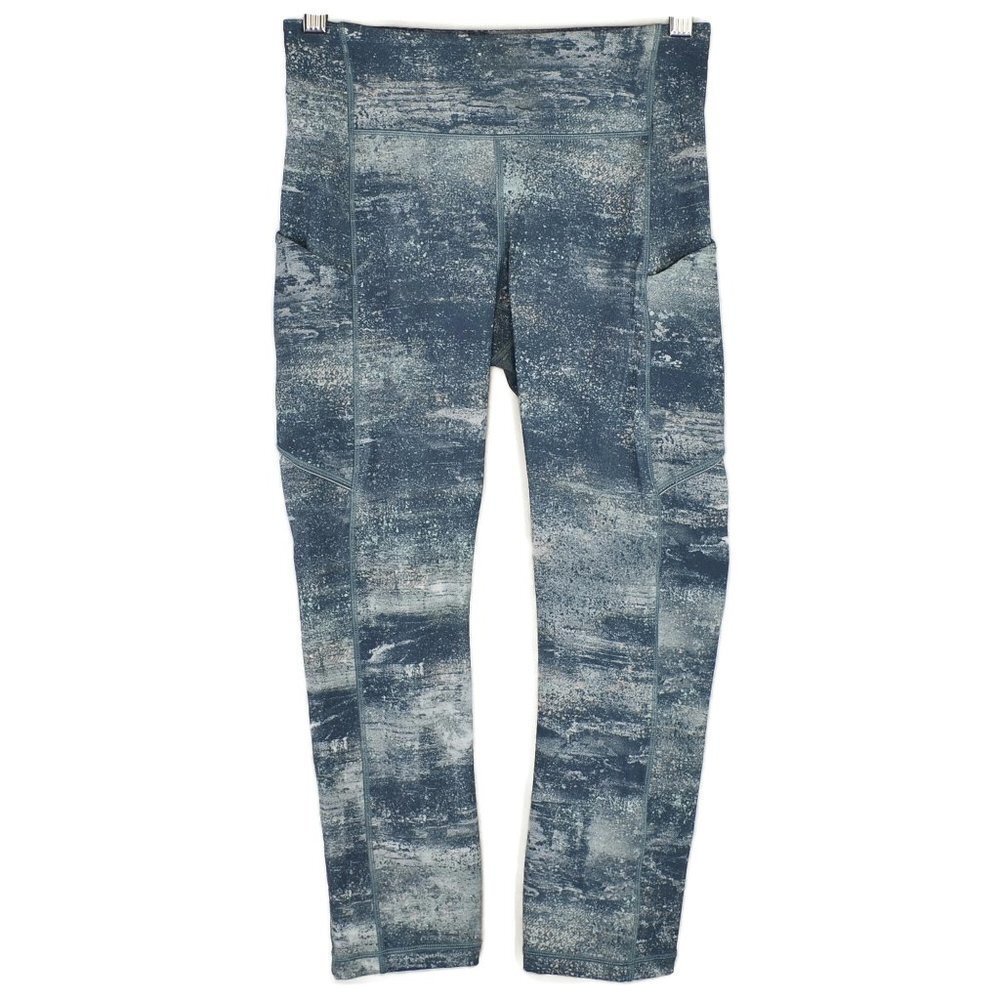 lululemon Speed Up Crop *21" Size 4 in Azurite Mint Tint Multi